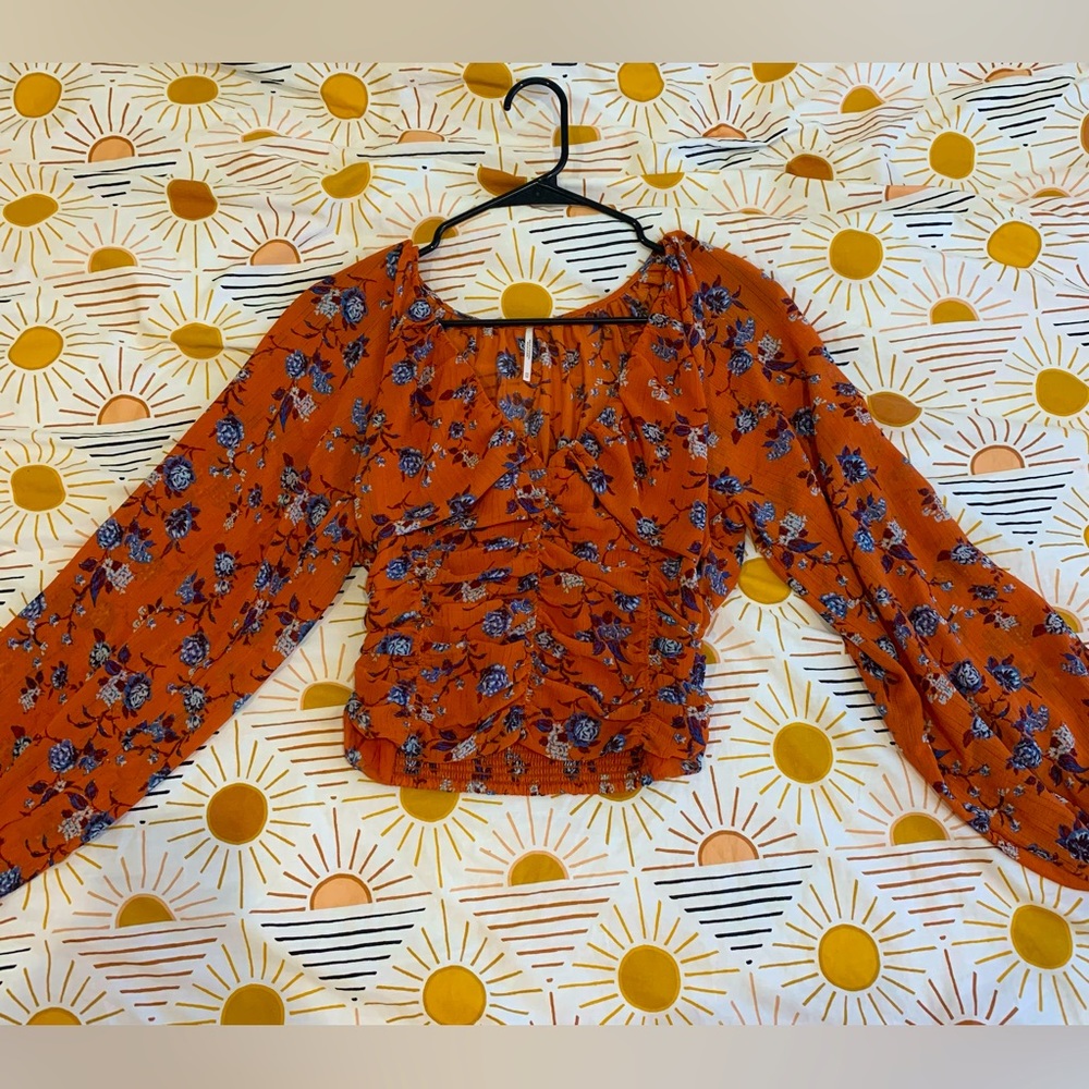 Free People New Final Rose Floral Top